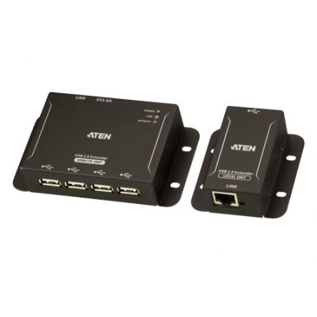 ATEN UCE3250-AT-G The UCE3250 4-Port USB 2.0 Cat 5 Extender is a two-unit device that performs the…