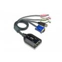 ATEN KA7178-AX O cabo adaptador KVM KA7178 se conecta à placa gráfica, USB e portas de áudio do…