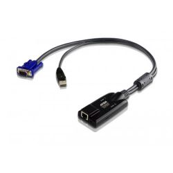 ATEN KA7175-AX Le câble adaptateur USB KA7175 connecte le commutateur KVM aux ports vidéo, au…