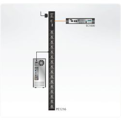 ATEN PE1216G-AX-G Recursos \n- Design 0U que economiza espaço\n- Modelos com tomadas elétricas…