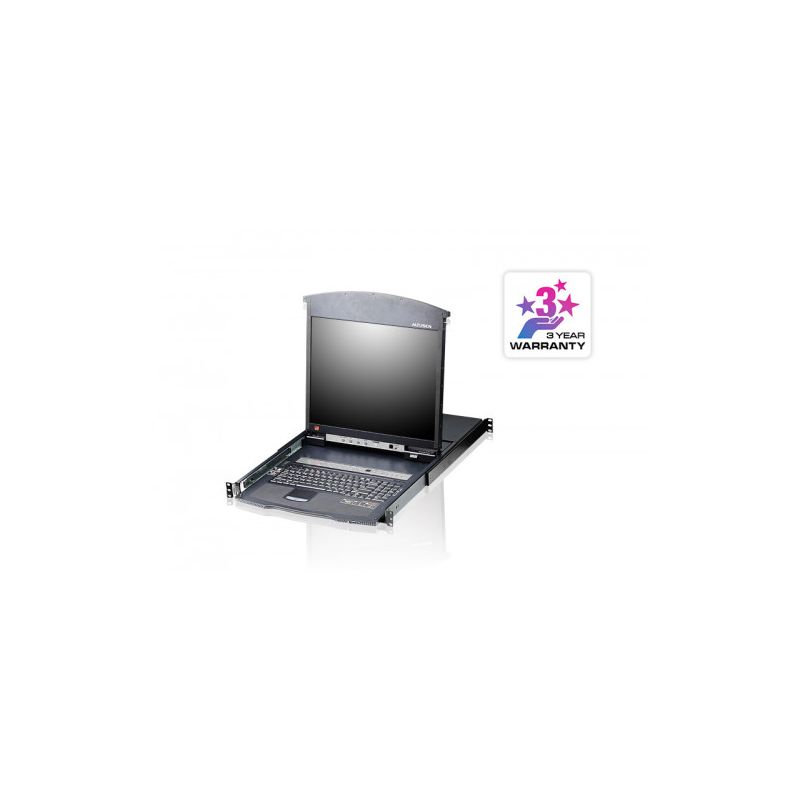 ATEN KL1508AM-AXA-XG El switch KVM con pantalla LCD KL1508A de ALTUSEN lleva single display de 17…