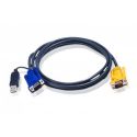 ATEN 2L-5203UP Attention 2L5203UP. Cable length: 3 m, Video port type: VGA, Product colour: Black