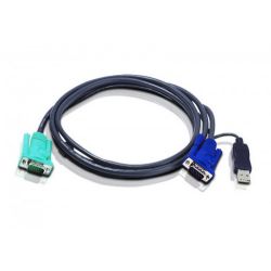 ATEN 2L-5203U Attention 2L5203U. Cable length: 3 m, Video port type: VGA, Product colour: Black