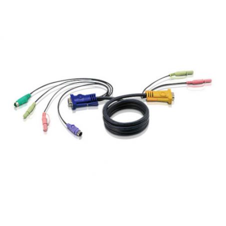 ATEN 2L-5302P Aten Cable KVM PS/2 con audio y SPHD 3 en 1 de 1,8 m