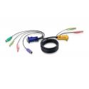 ATEN 2L-5302P Aten Cable KVM PS/2 con audio y SPHD 3 en 1 de 1,8 m