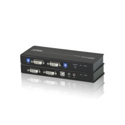 ATEN CE604-AT-G O CE604 é um extensor KVM para dispositivos de entrada USB e dois monitores DVI…