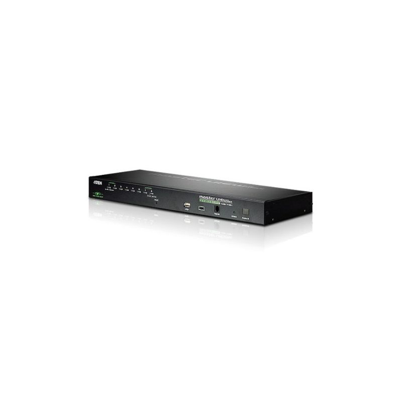 ATEN CS1708I-AT-G El switch KVM CS1708i es una unidad de control KVM sobre IP que permite tanto a…