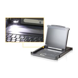 ATEN CL1000N-ATA-XG Le CL1000 est une console KVM LCD qui sert d'interface de gestion pour de…