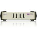 ATEN CS84U-AT Recursos . - Um console PS/2-USB VGA controla quatro computadores com monitores VGA