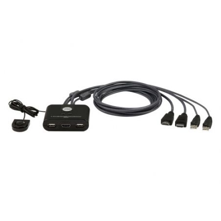 ATEN CS22HF-AT Commutateur KVM USB FHD HDMI 2 ports ATEN au format câble