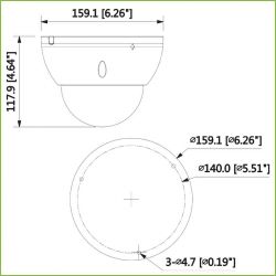 Dahua IPC-HDBW5231E-Z H265 IP Dome 2M DN SMART WDR Starlight…