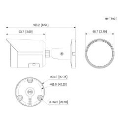 Dahua IPC-HFW2541S-S-0280B-S2 Tubulaire IP H265 5M DN WDR…