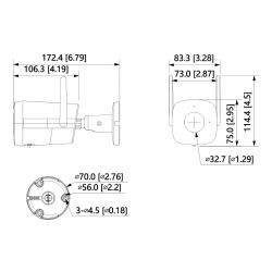 Dahua IPC-HFW1230DT-STW Tubulaire IP H265 2M DN dWDR 3DNR IR30m…