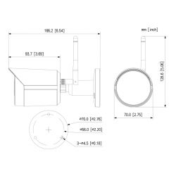 Dahua IPC-HFW1230DS-SAW Tubulaire IP H265 2M DN dWDR 3DNR IR30m…