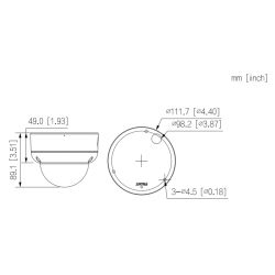 Dahua IPC-HDBW3241E-S-0280B-S2 Dôme IP H265 2M WDR Starlight…