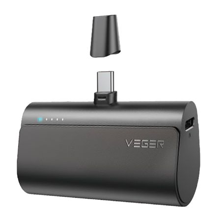 Veger VG-W0556 - VEGER, Mini Power bank con LEDs de carga, Capacidad…