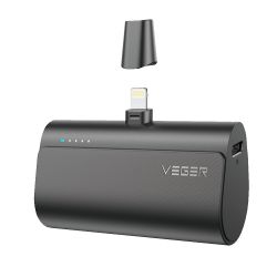 Veger VG-W0556P - VEGER, Mini Power bank, 5000mAh (18.5 Wh) Capacity,…