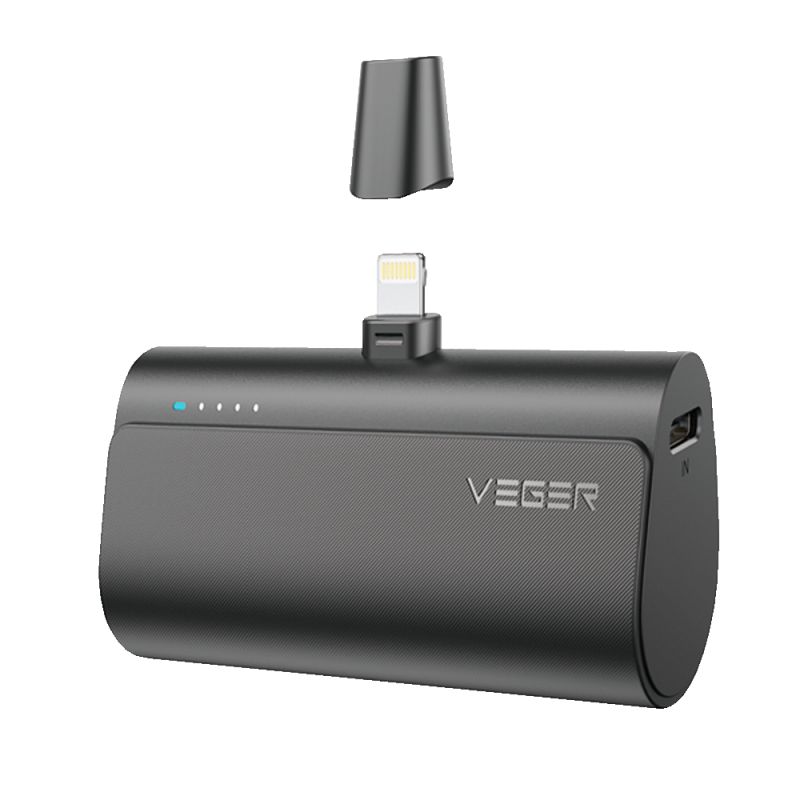 Veger VG-W0556P - VEGER, Mini Power bank con LEDs de carga, Capacidad…