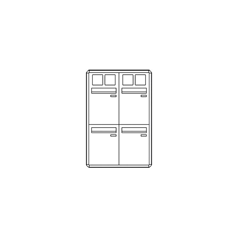 Comelit comelit-3254/VAP/PW CASIER POSTCOM PW, 4 POS.VERT.CAS., REC.DEL., SUPPORT