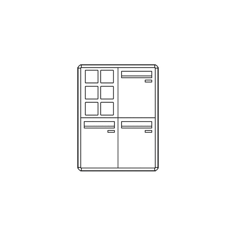 Comelit comelit-3253/VAP/PW POSTCOM PW LOCKER, 3 POS.VERT.CAS., REC.DEL., SUPORTE