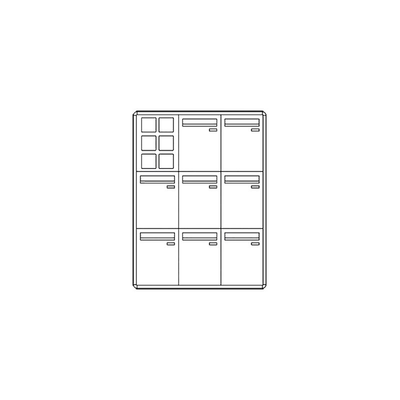 Comelit comelit-3258/VAI/PW POSTCOM PW LOCKER, 8 VERT.POS.CASES, FRONT REC., FLUSH-IN