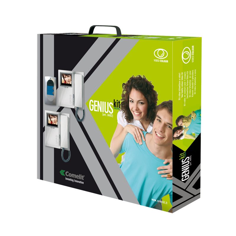 Comelit comelit-8482 GENIUSKIT TWO-FAMILY COLOR IDEA STREET PANEL