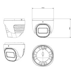 Provision DI-340IPSN-MVF-V2 Dôme IP 4MP H265 WDR IR40m 2,8-12…