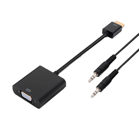 HDMI-VGA0.1+A1.0/N - Conversor HDMI, VGA + audio, Entrada HDMI macho ,…