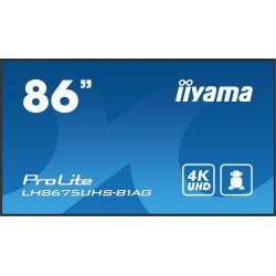 IIYAMA LH8675UHS-B1AG iiyama ProLite. Design do produto: Tela plana para sinalização digital