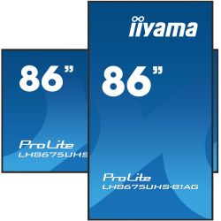 IIYAMA LH8675UHS-B1AG iiyama ProLite. Design do produto: Tela plana para sinalização digital