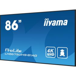 IIYAMA LH8675UHS-B1AG iiyama ProLite. Design do produto: Tela plana para sinalização digital