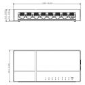 Dahua PFS3008-8GT-L-V2 Switch 8 portas 10/100/1000 Gigabit Layer2