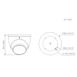 Dahua IPC-HDW3441EM-S-0280B-S2 Dôme IP H265 4M WDR Starlight…