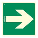 Implaser EV326N Evacuation arrow sign 21x21cm