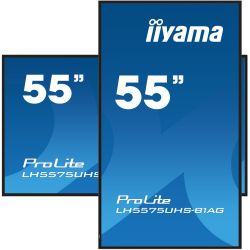 IIYAMA LH5575UHS-B1AG iiyama ProLite. Design do produto: Tela plana para sinalização digital