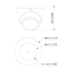 Dahua HAC-HDW1239T-LED-0280B-S2 Dome HDCVI 4IN1 2M 1080P FULL…