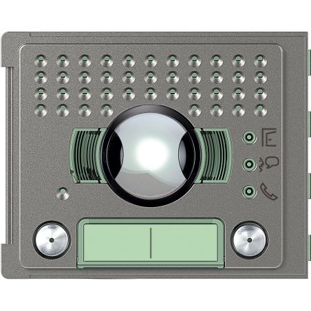 Bticino 351325. Module audio/vidéo frontal grand angle 2 boutons/2 colonnes SFERA ROBUR.