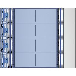 Bticino 352181. Façade pour modules à 8 boutons, 2 colonnes.