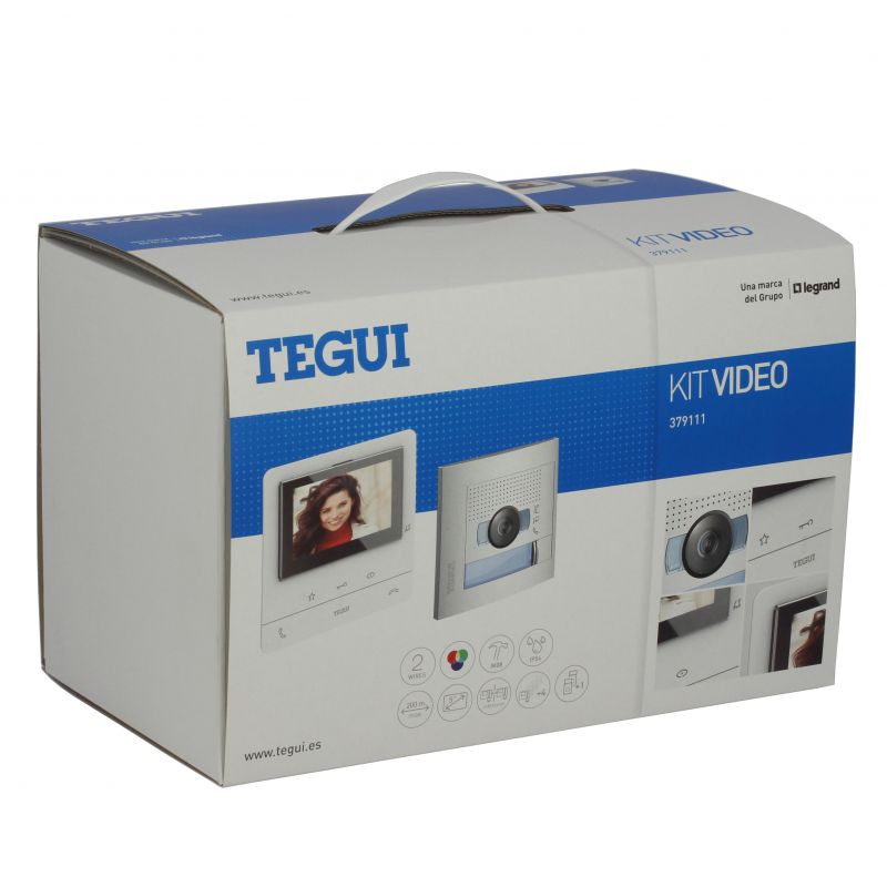 Tegui 379111. Single-family hands-free kit with CLASSE 100V16B monitor and SFERA NEW modular push-button exterior…