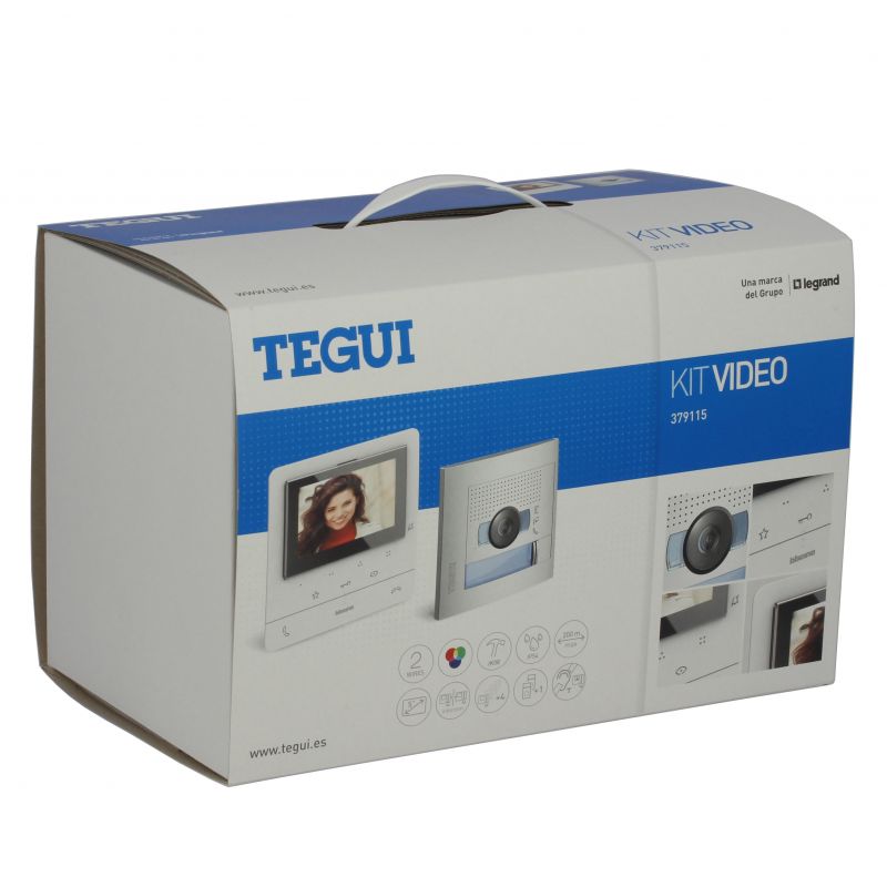 Tegui 379115. Kit mains libres unifamilial avec moniteur CLASSE 100V16E et plaque extérieure modulaire à…