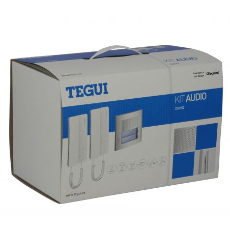 Tegui 378152. Kit d'interphone 2 fils pour maison bifamiliale composé de deux téléphones SÉRIE 8 pour…