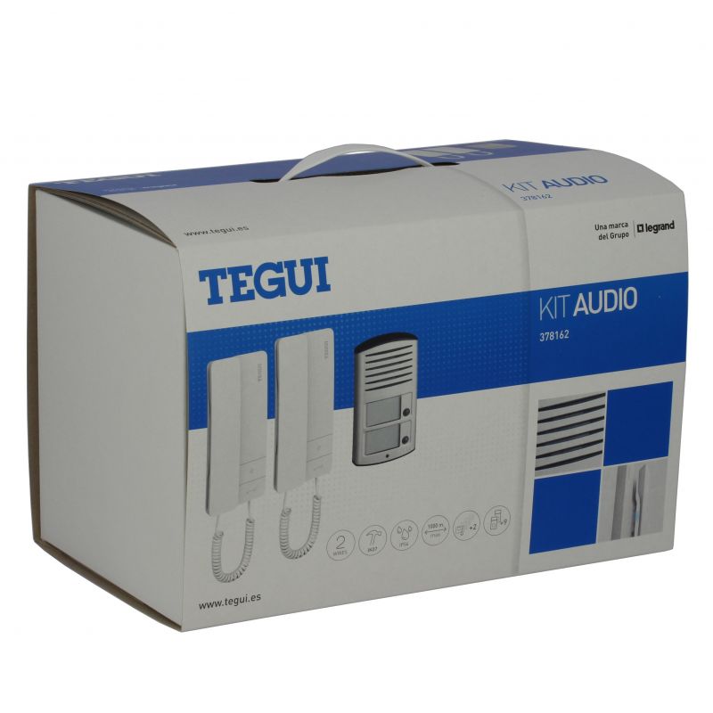 Tegui 378162. Kit d'interphone 2 fils pour maison bifamiliale composé de deux téléphones SÉRIE 8 pour…