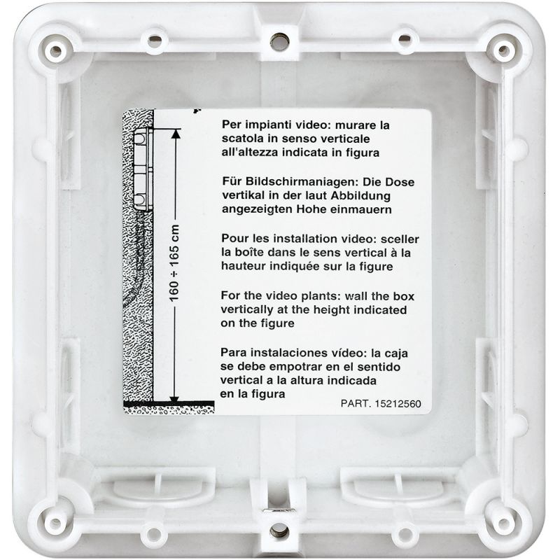 Bticino 350010. Boîtier d'encastrement 1 module SFERA ROBUR.