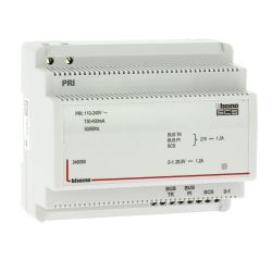 Bticino 346050. Power supply with integrated video adapter for small 2-wire video systems (intercom)