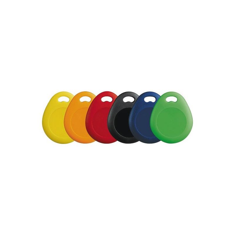 Bticino 348260. Kit composé de 6 porte-clés colorés (vert, bleu, noir, jaune, rouge, orange) programmables pour…
