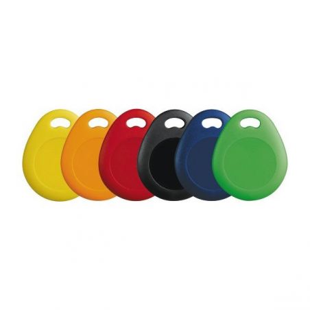 Bticino 348260. Kit composé de 6 porte-clés colorés (vert, bleu, noir, jaune, rouge, orange) programmables pour…