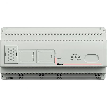 Bticino 346891. Interface for mixed intercom/video intercom installations (IP back panel/panels or 2-wire upright)