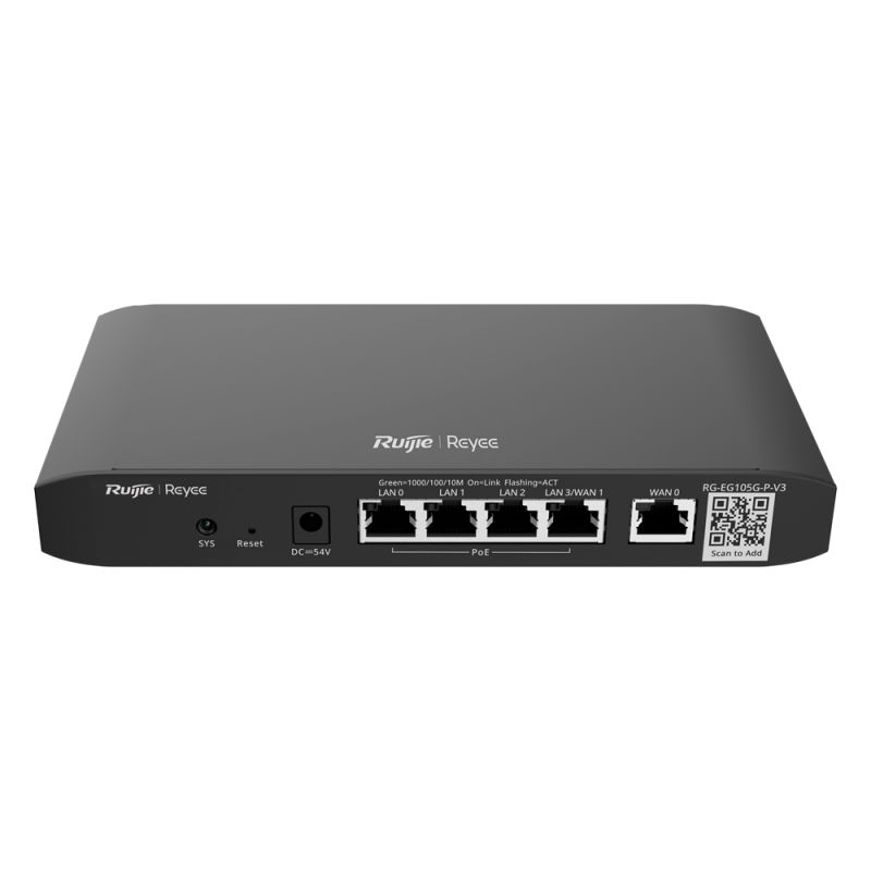 Reyee RG-EG105G-P V3 - Reyee Router PoE Controlador Cloud, 4 Puertos PoE+…