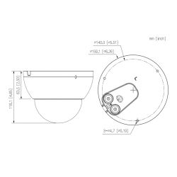 Dahua IPC-HDBW5541E-ZE-S3 Dôme IP H265 5M WDR Deeplight IR40m…