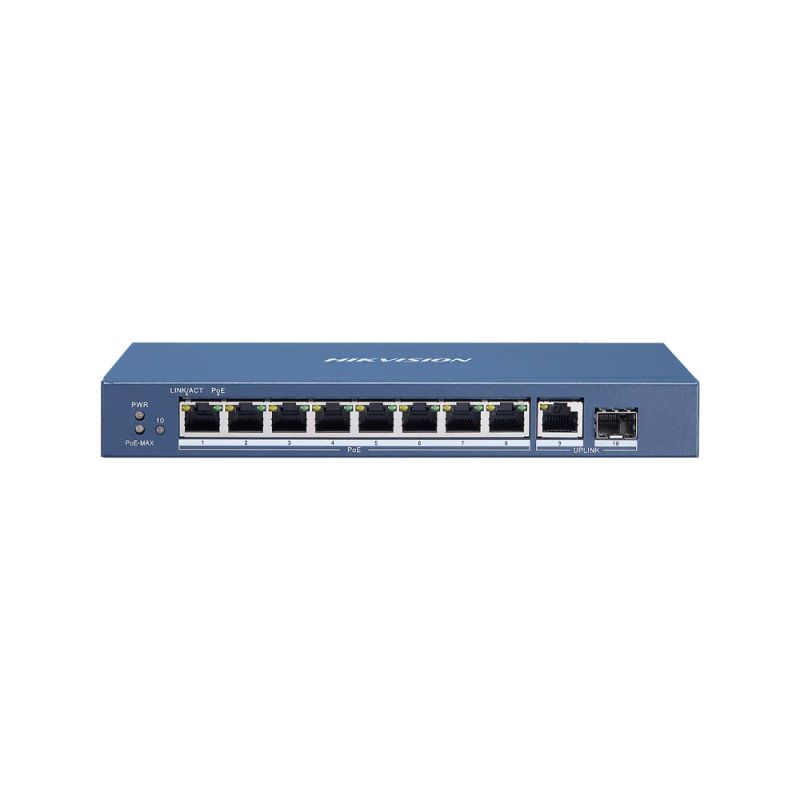 Hikvision DS-3E0510P-E Switch PoE Gigabit no gestionable…